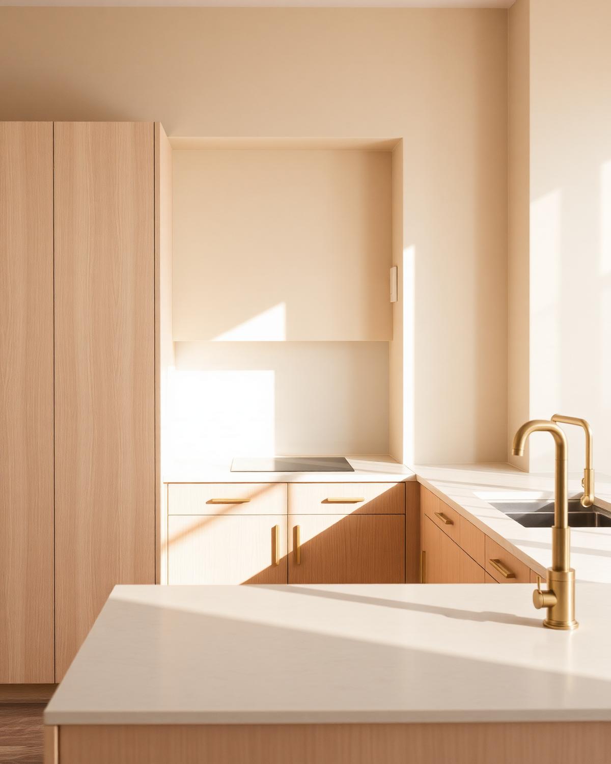 Oak & Travertine